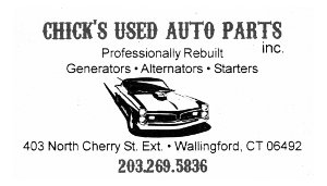 Chick's Used Auto Parts Business Card