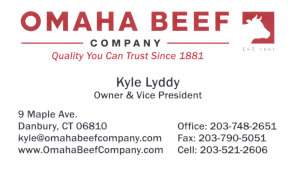 Omaha Beef Business Card